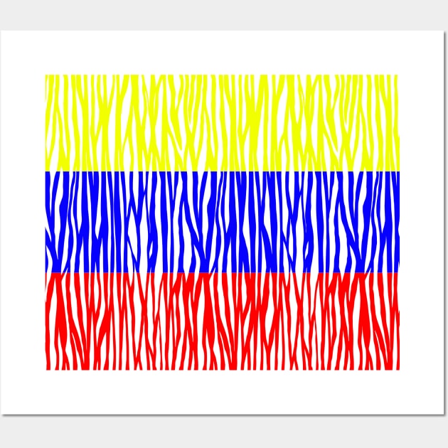 Animal Print Zebra COLOMBIAN FLAG Wall Art by thebestpod